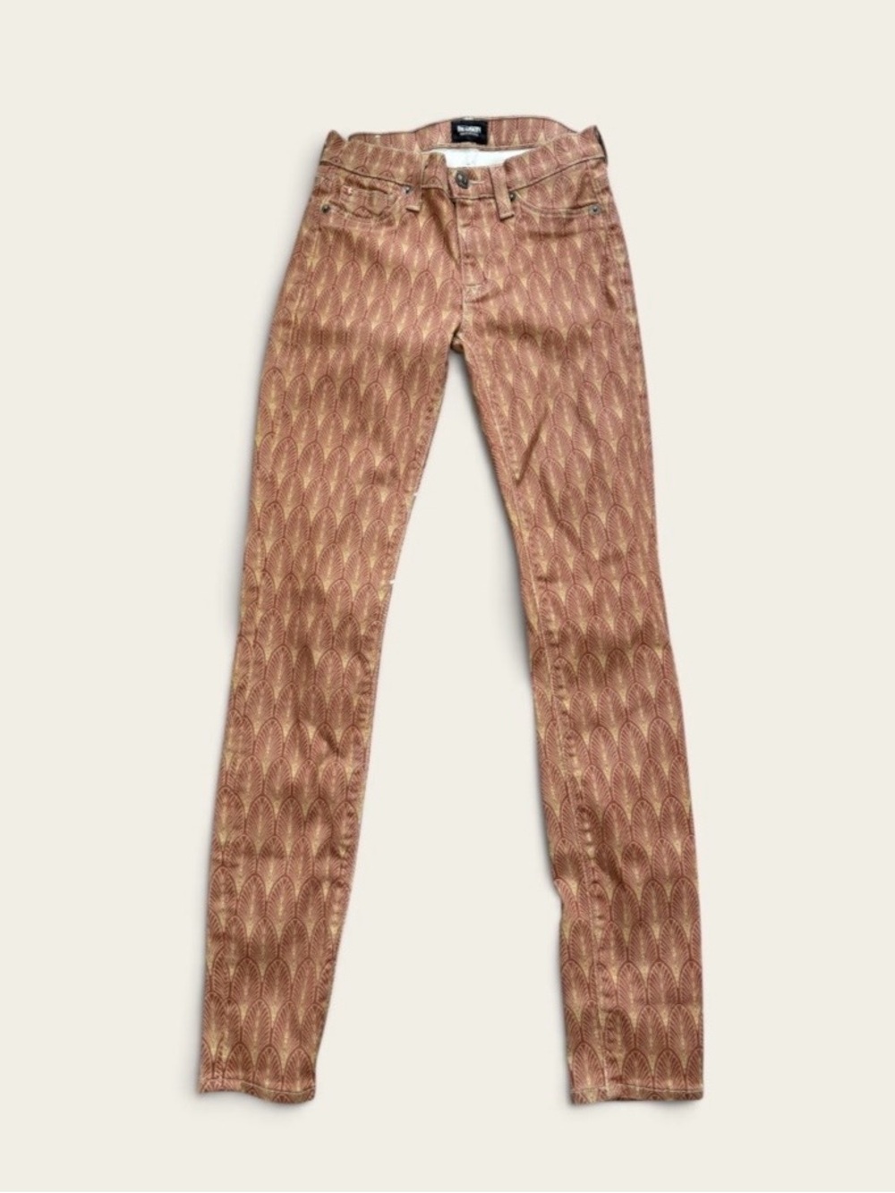 Hudson Jeans Straight Leg Pants in Rust Pattern